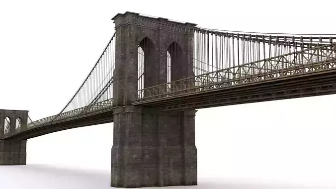 The Brooklyn Bridge Low-poly 3D model