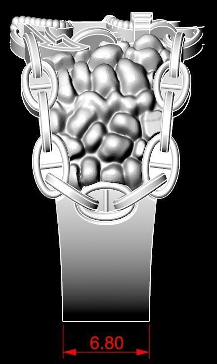 Male ring with an anchor 81 3D print model_13