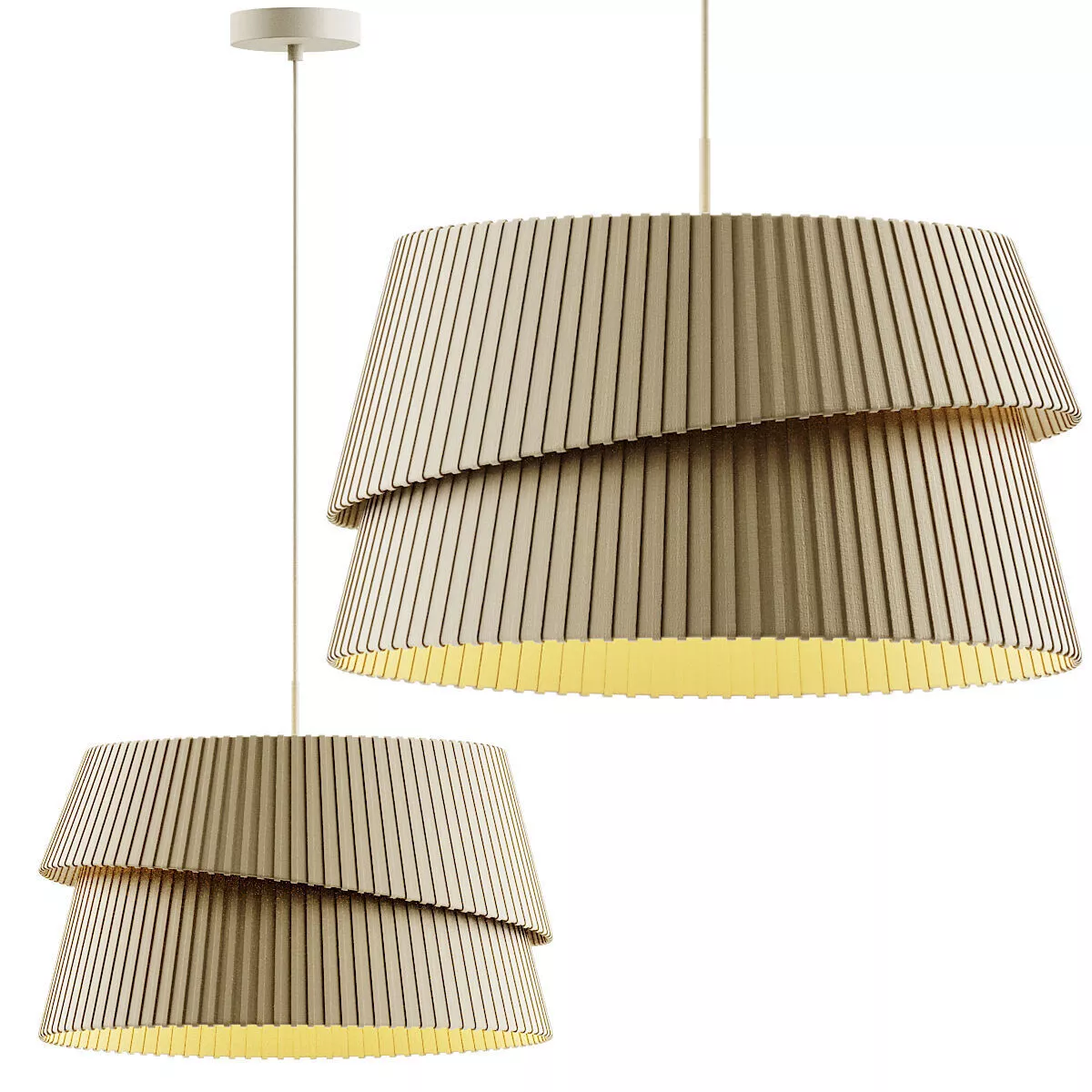 Vela Twist Pendant Lamp 3D model