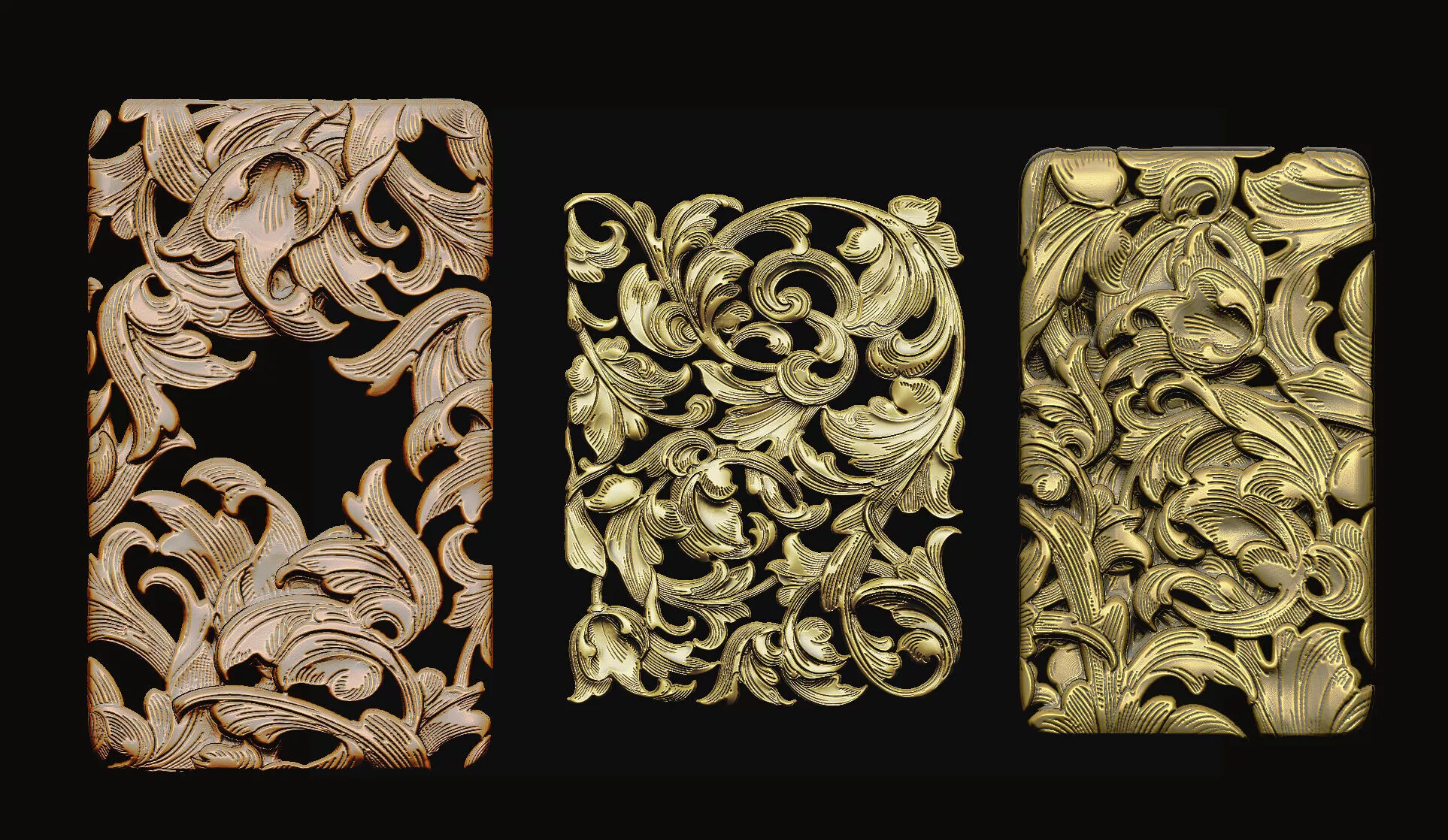 Gothic pattern router inlay laser cnc aspire carving 3D Model Pack