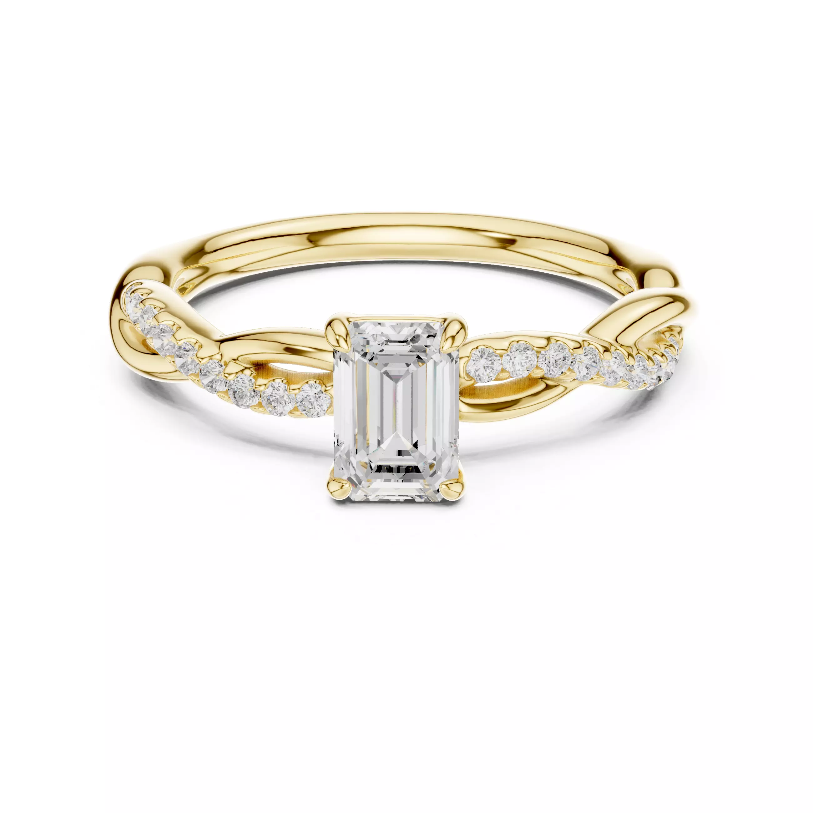 Diamond jewelry ring for woman 3D print model 3D print model