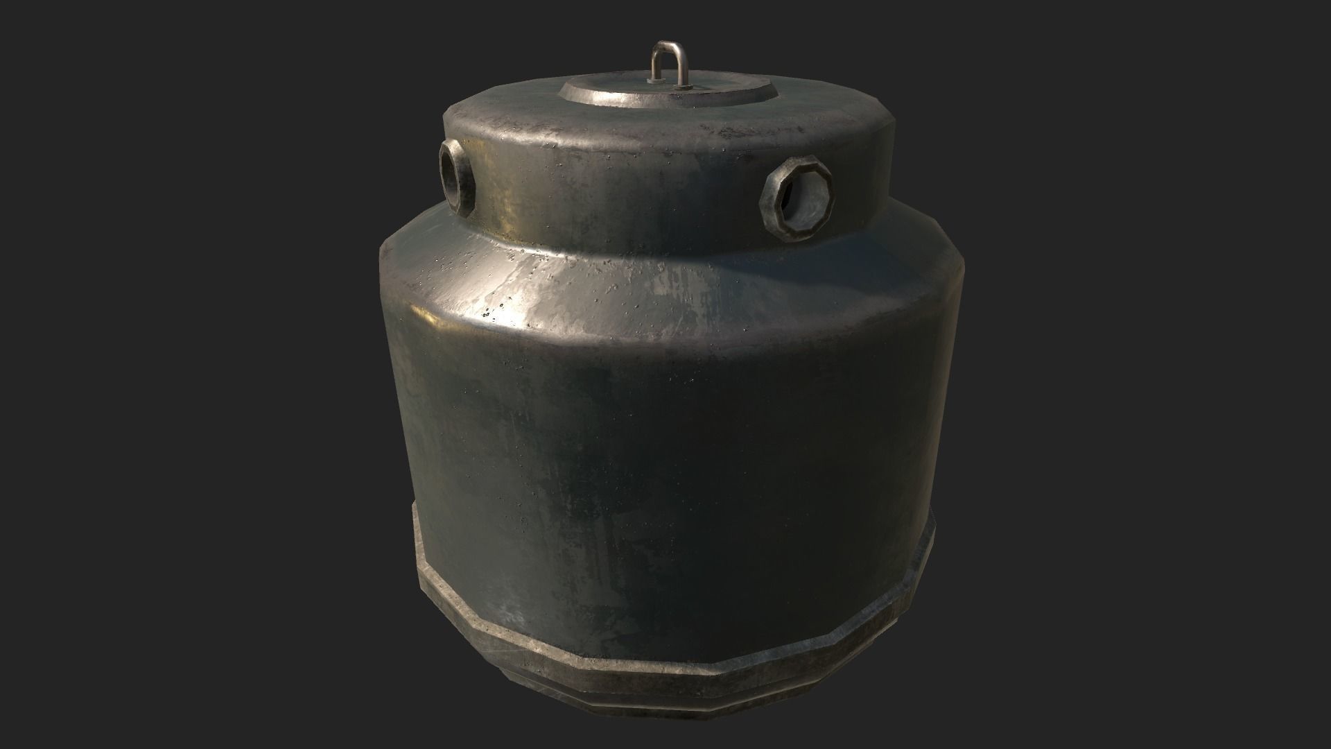 Bottle Recycling Container PBR  Low-poly 3D model_1