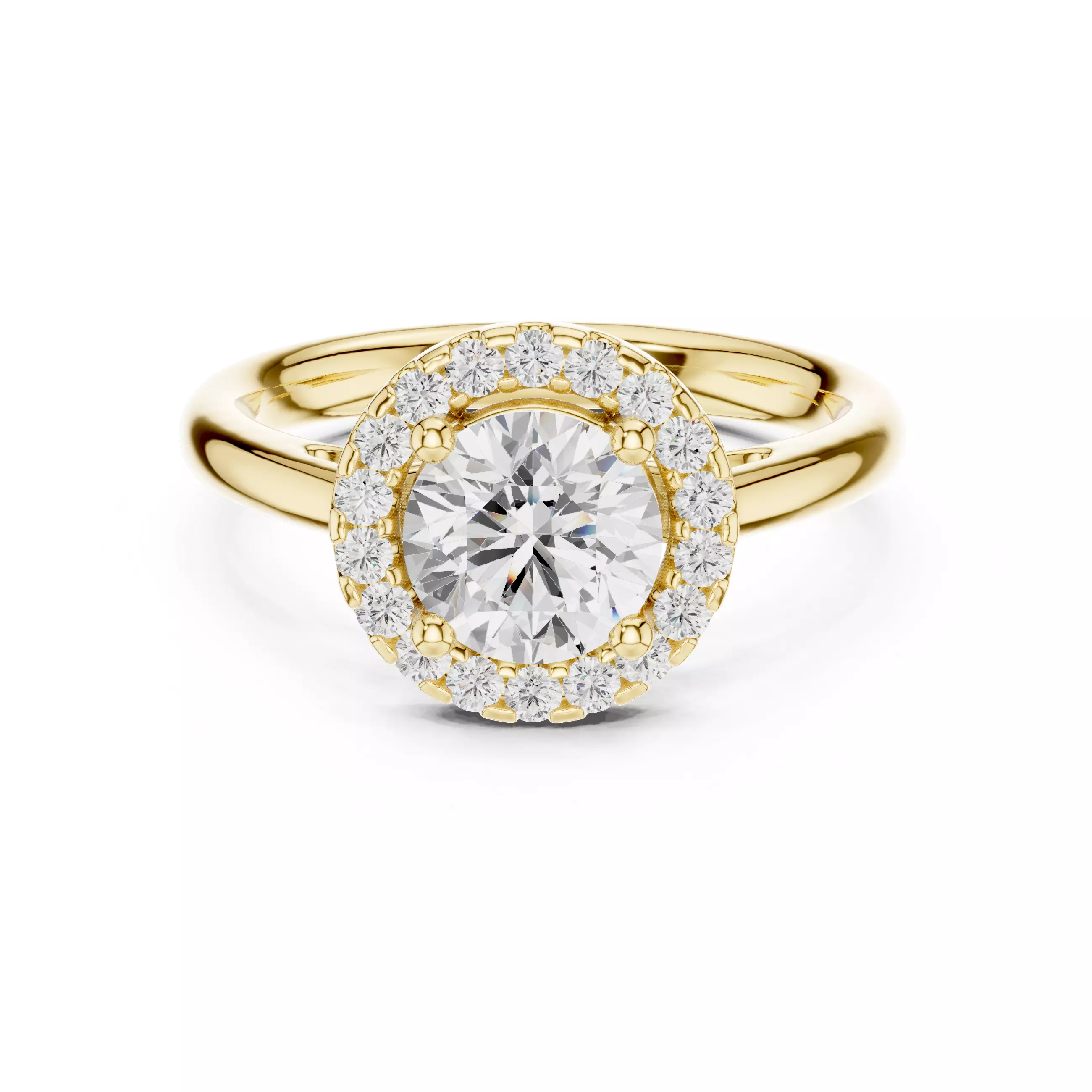 Diamond jewelry ring for woman 3D print model 3D print model