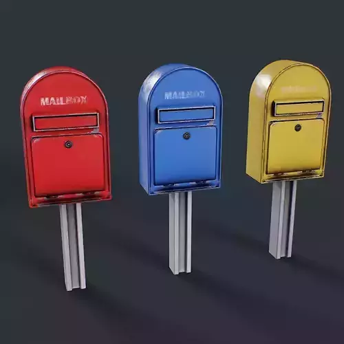 MailBox pbr mail box Low-poly 3D model