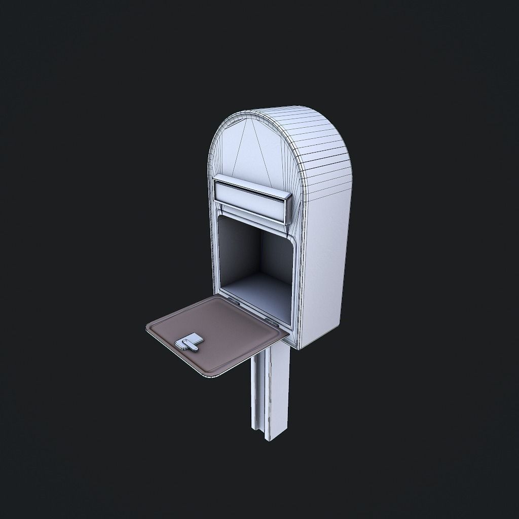 MailBox pbr mail box Low-poly 3D model_15