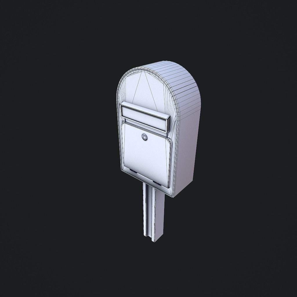 MailBox pbr mail box Low-poly 3D model_9