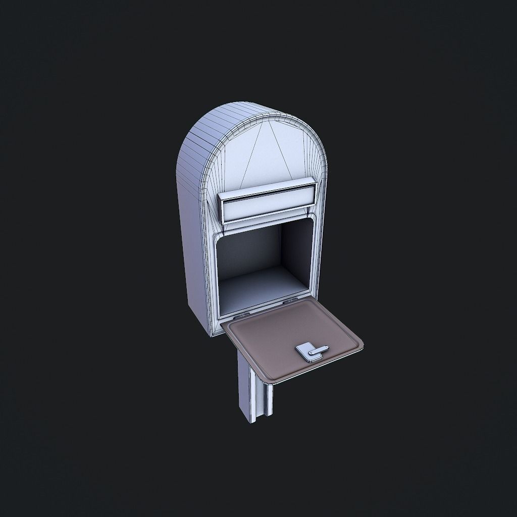 MailBox pbr mail box Low-poly 3D model_14