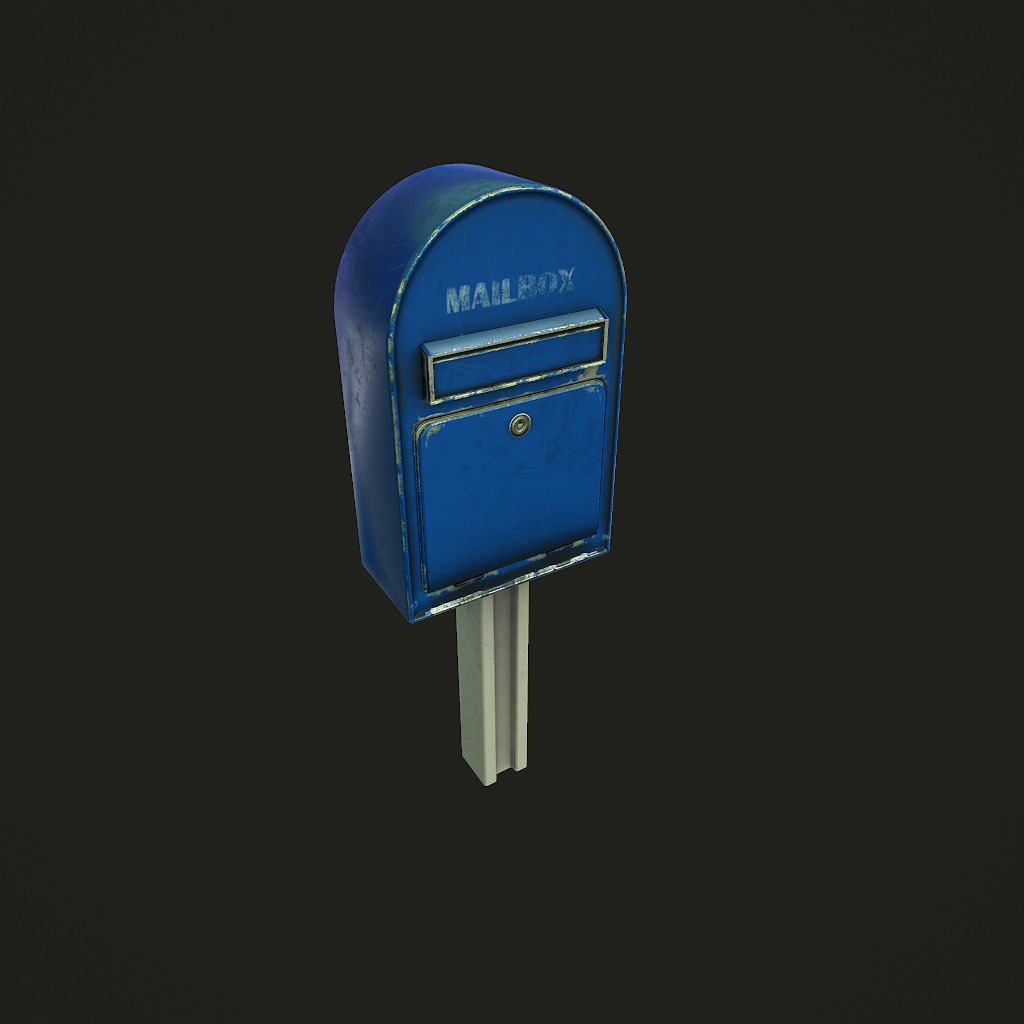 MailBox pbr mail box Low-poly 3D model_2