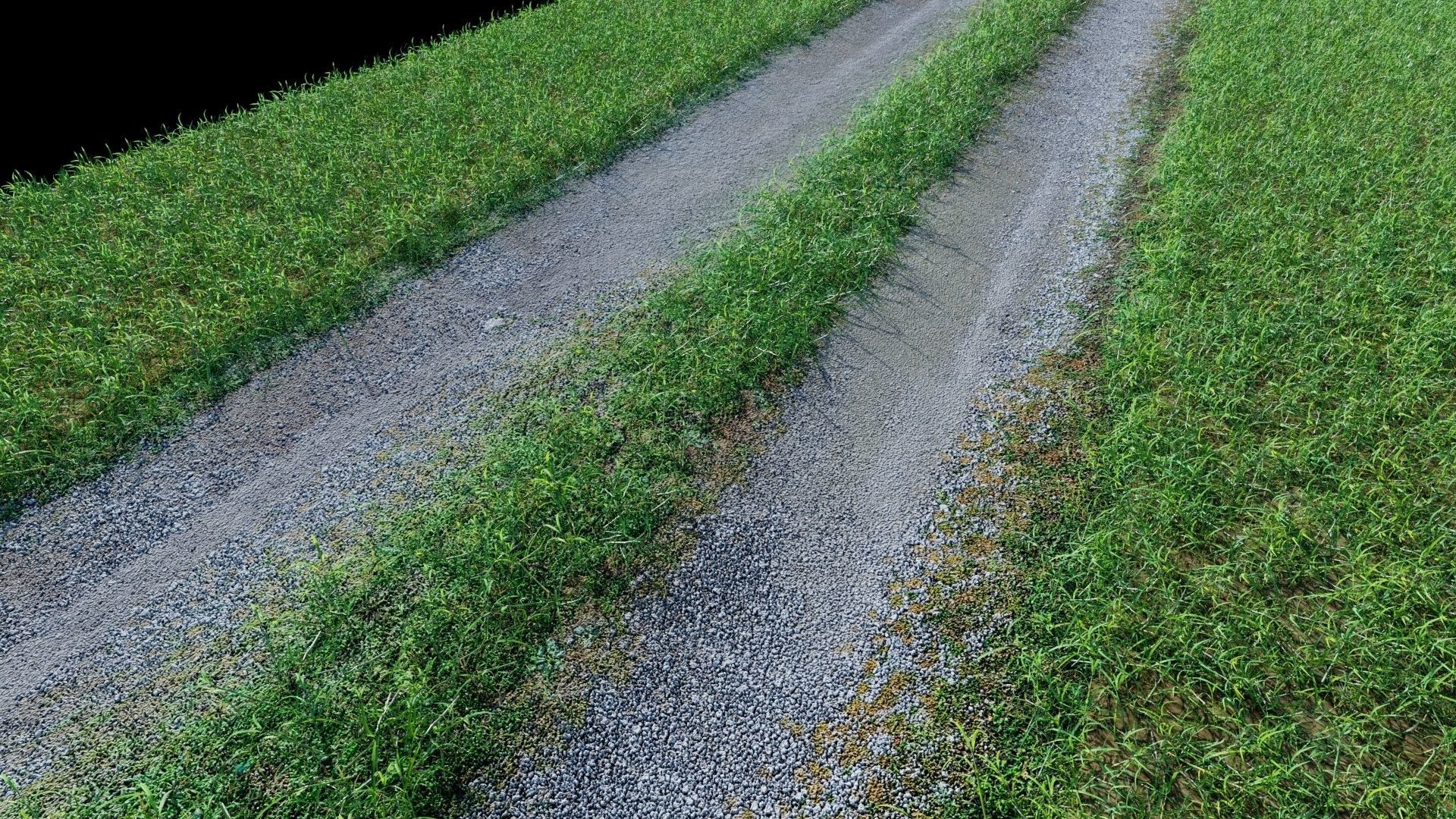 Tileable Gravel Driveway 2 Low-poly 3D model_1