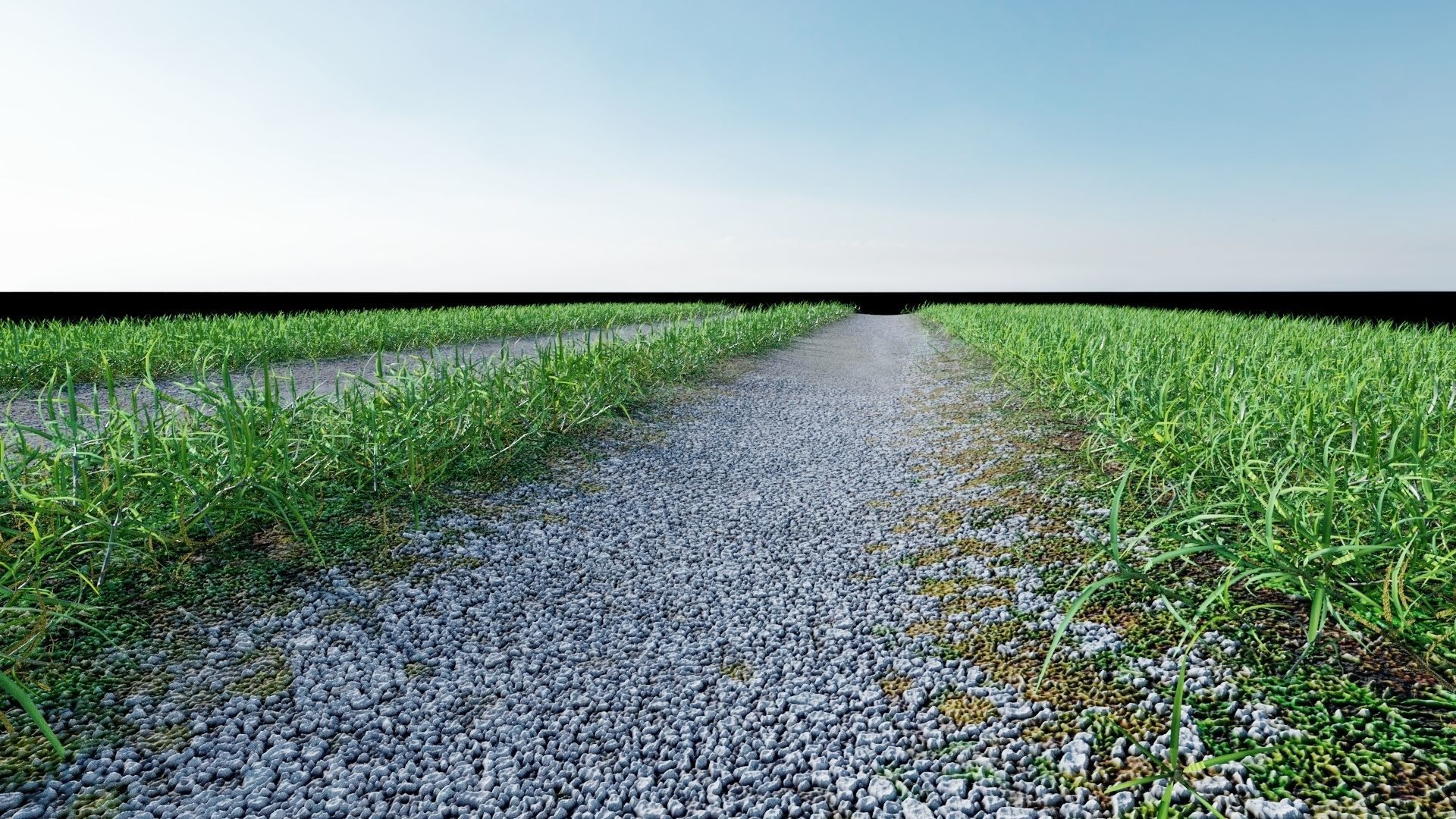 Tileable Gravel Driveway 2 Low-poly 3D model_2