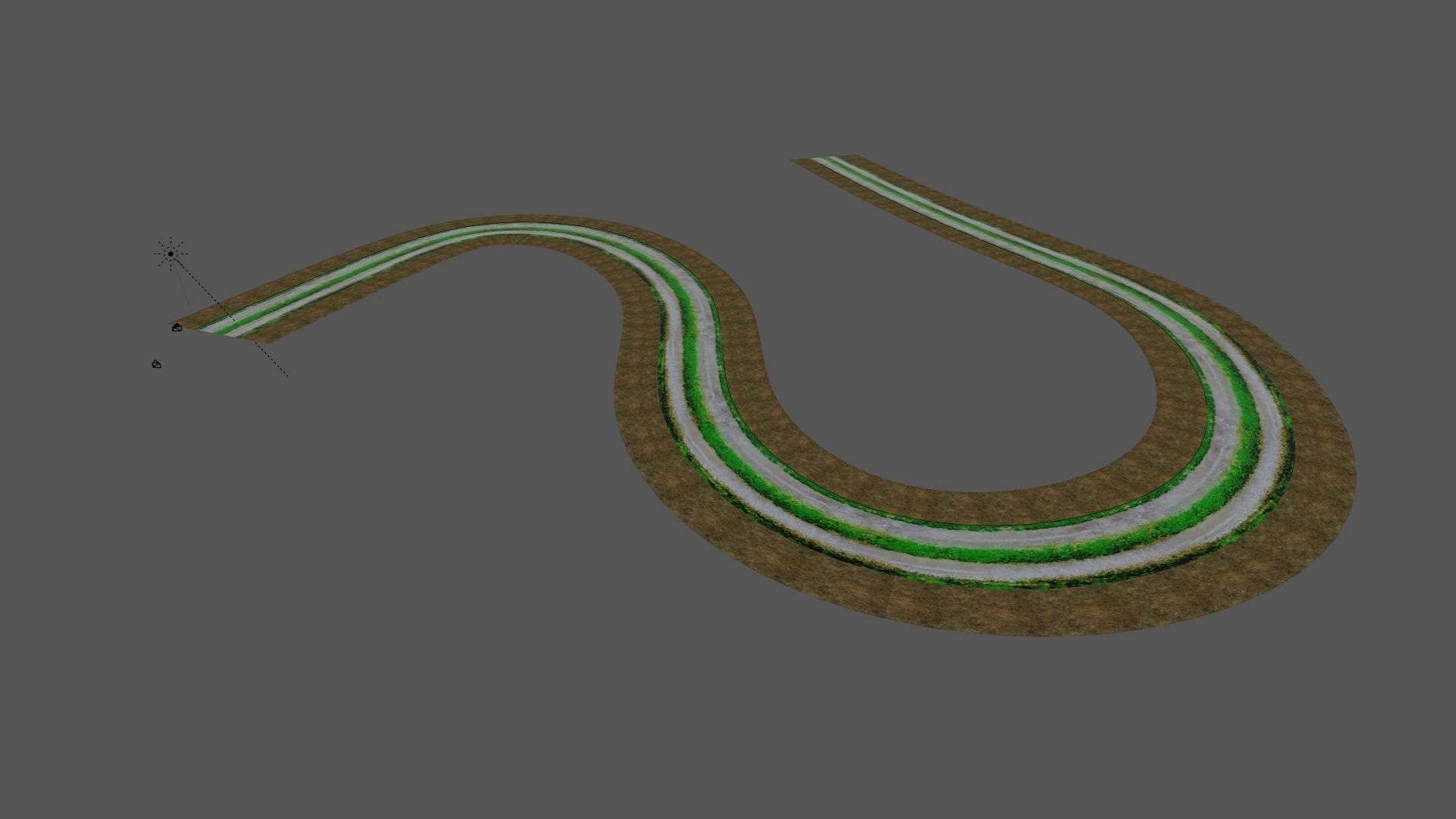 Tileable Gravel Driveway 2 Low-poly 3D model_5