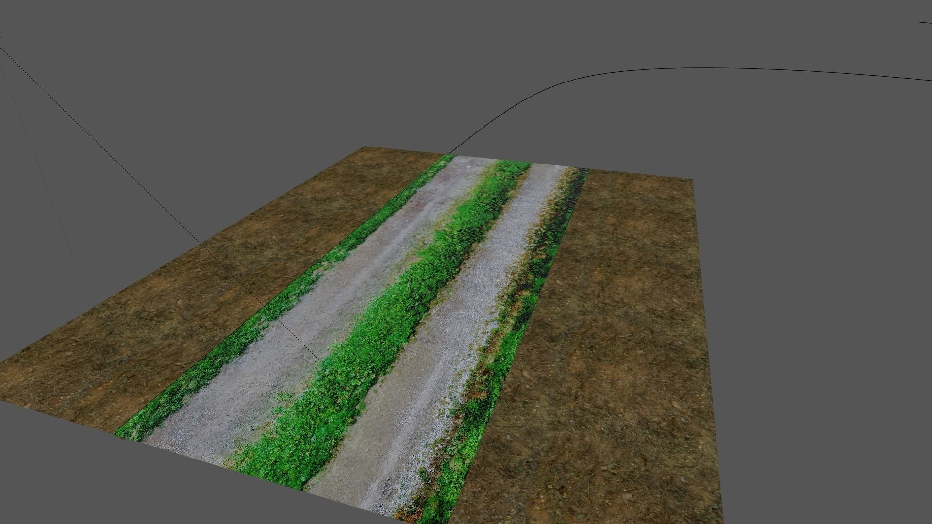 Tileable Gravel Driveway 2 Low-poly 3D model_7