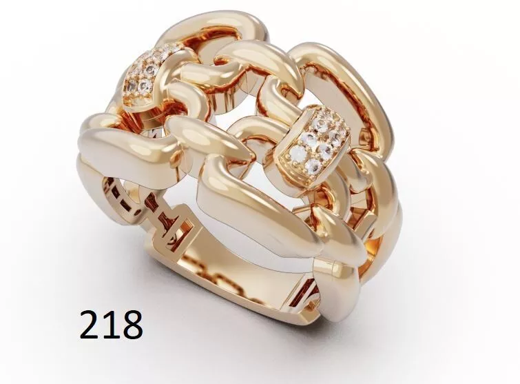 Stylish and luxurious ring 3D print model