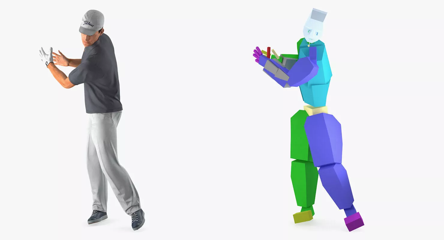 Golf Player Rigged 3D model