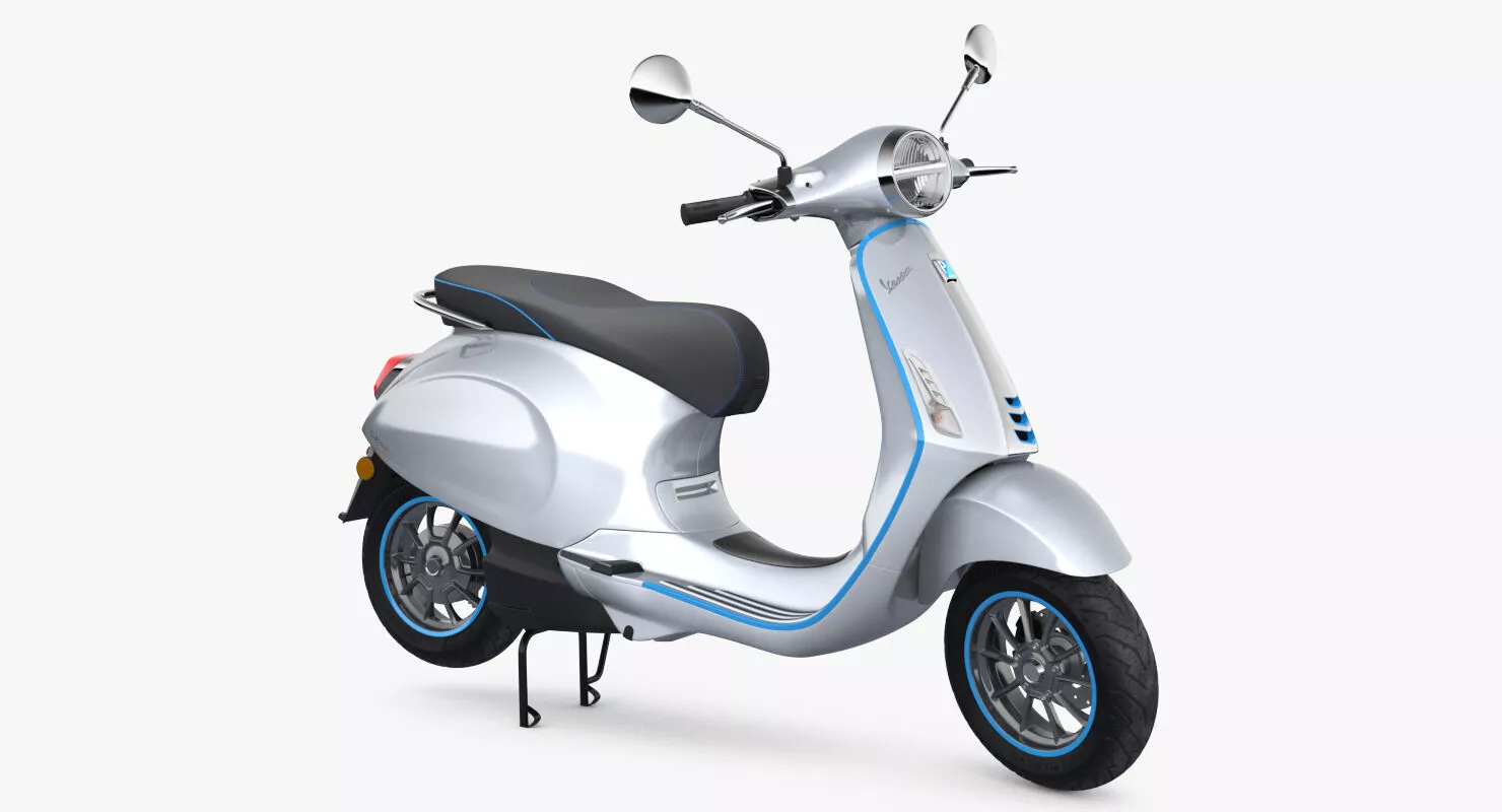 Vespa Elettrica 2019 Scooter Rigged 3D model