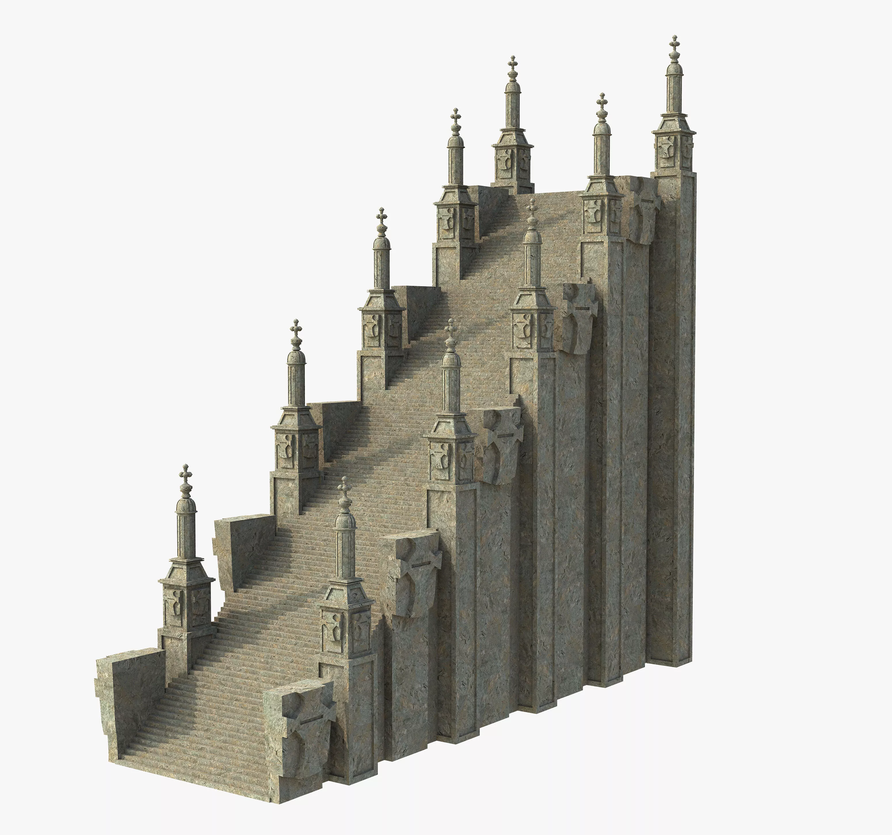Fantasy Cross Stairs Free 3D model