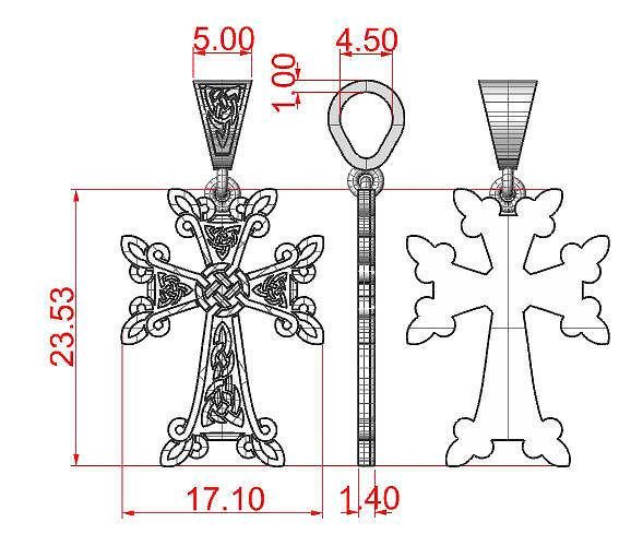 Celtic cross 3 3D print model_7
