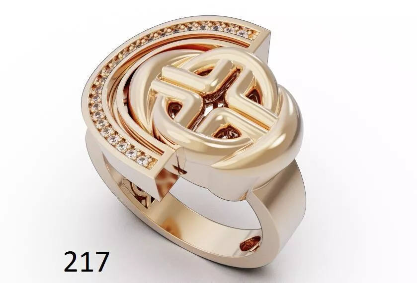 Special geometric knot luxury ring 3D print model