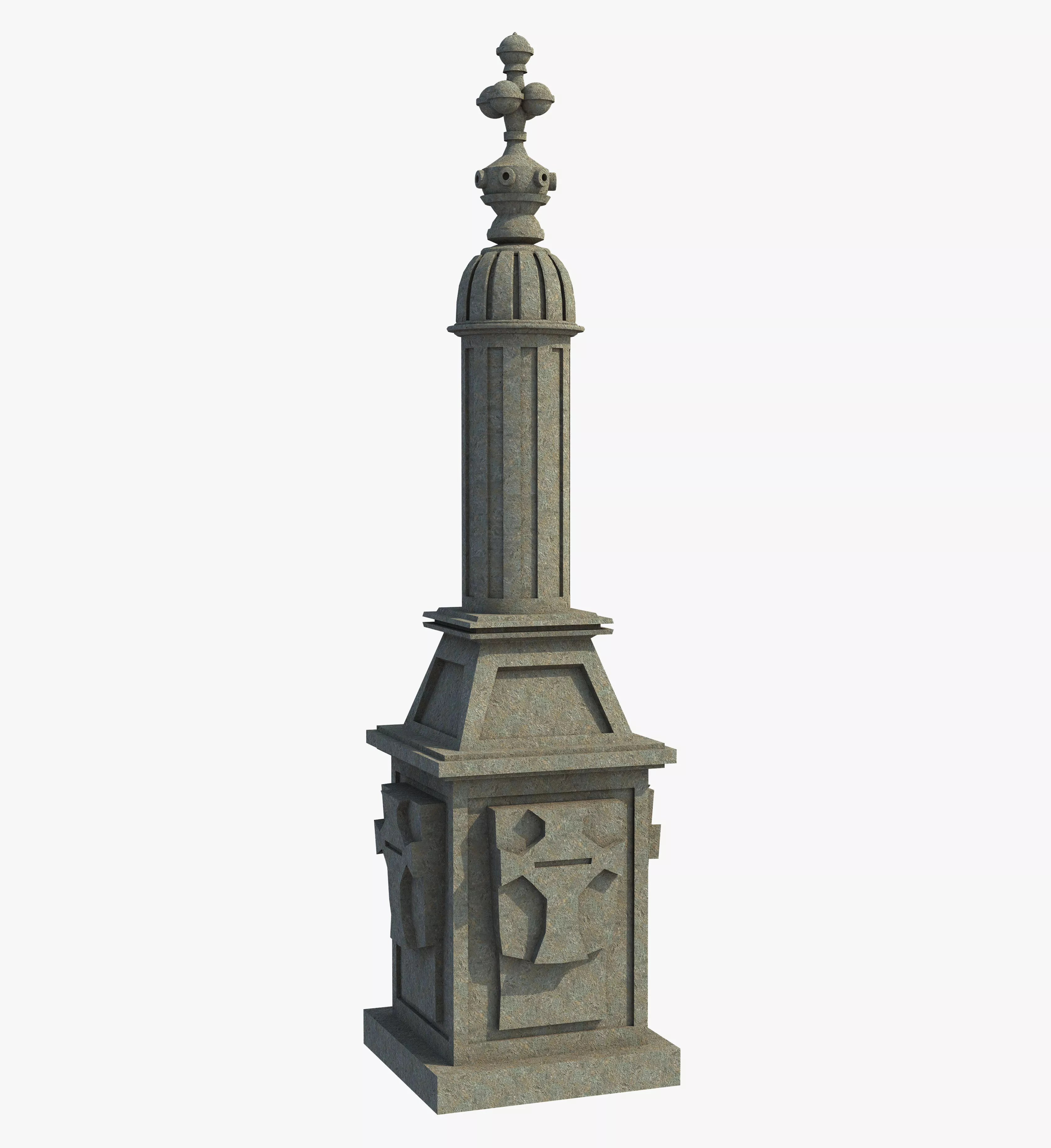 Fantasy Cross Pillar Free 3D model