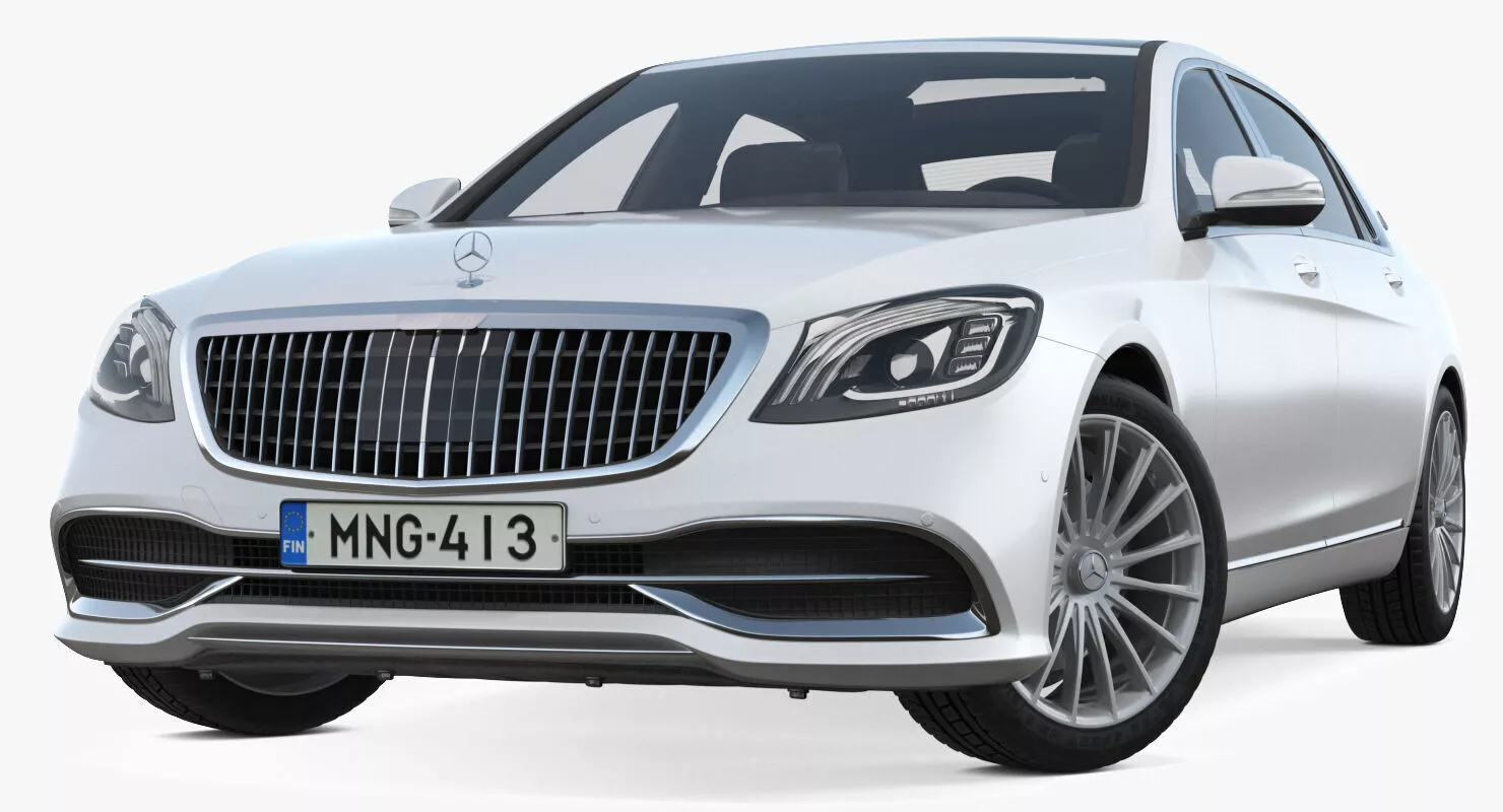 Mercedes S560 Maybach Rigged 3D model