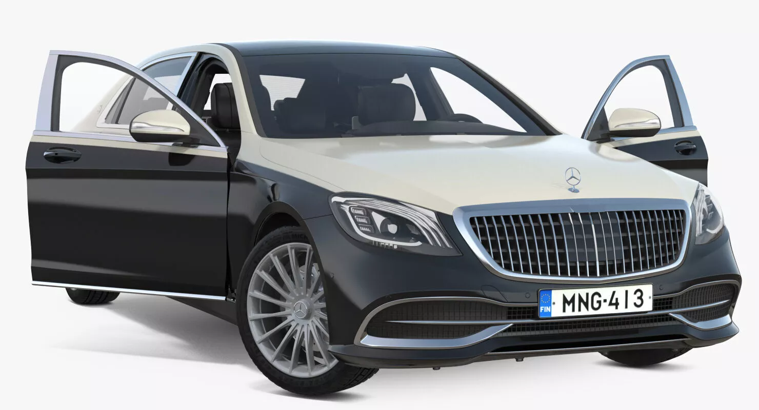 Mercedes Benz S-Class Maybach Rigged 3D model