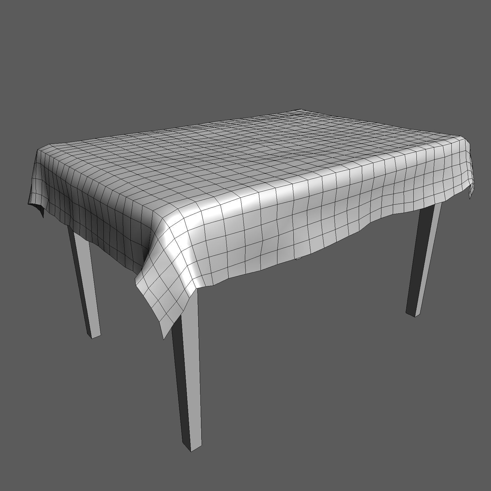 Old table Free low-poly 3D model_4