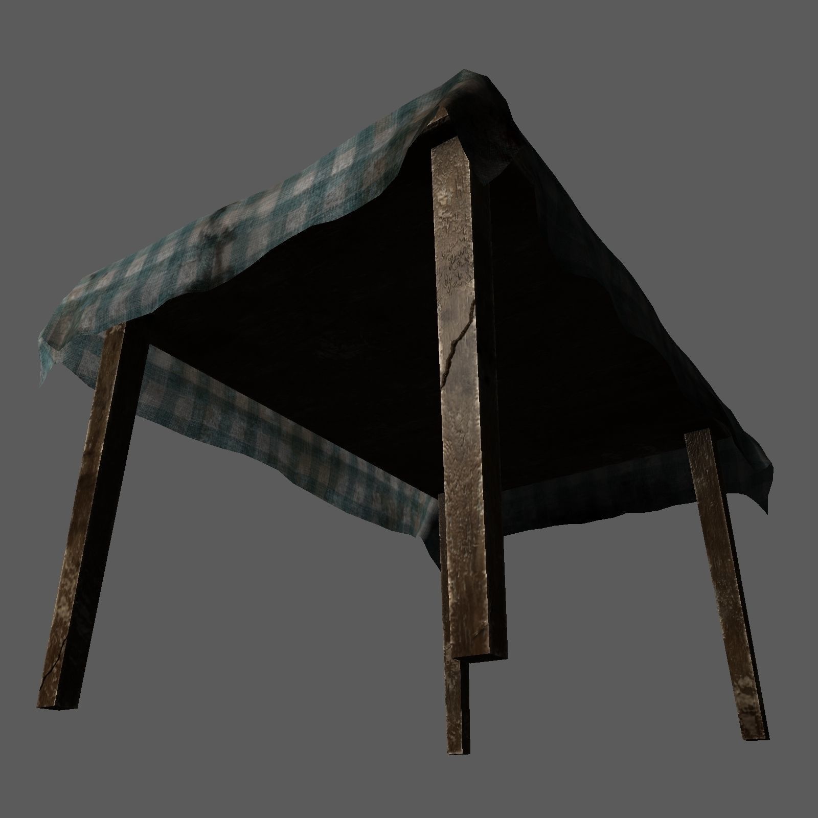 Old table Free low-poly 3D model_3