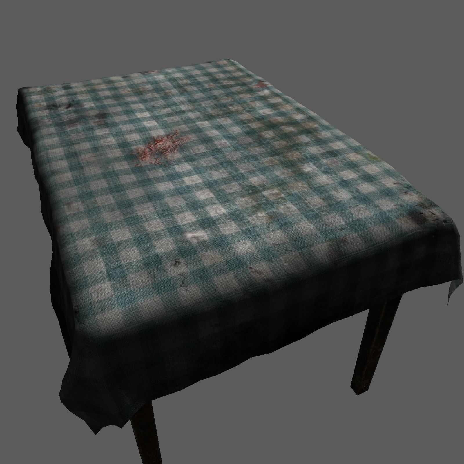 Old table Free low-poly 3D model_2