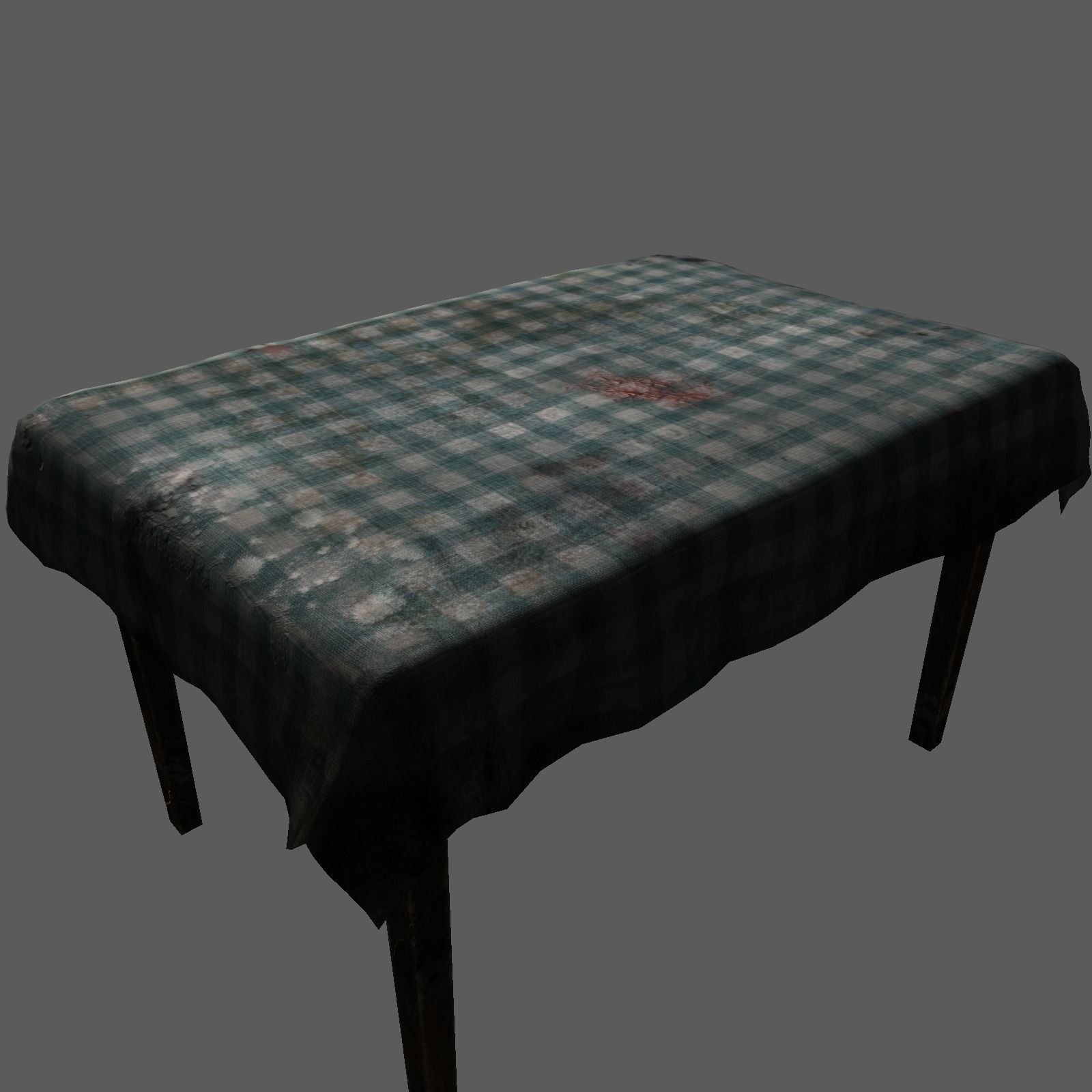 Old table Free low-poly 3D model_1