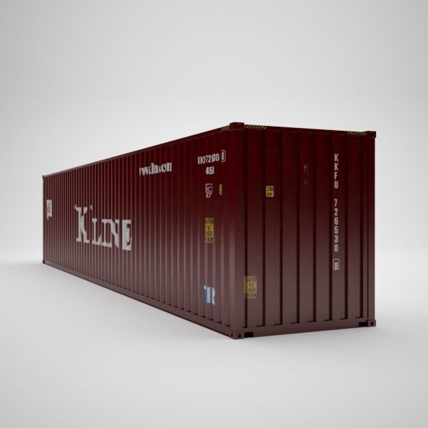 Cargo Container - KLINE - Contenedor de carga 3D model_1