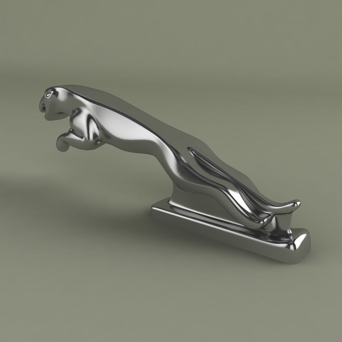 Jaguar mascot 3D model_2