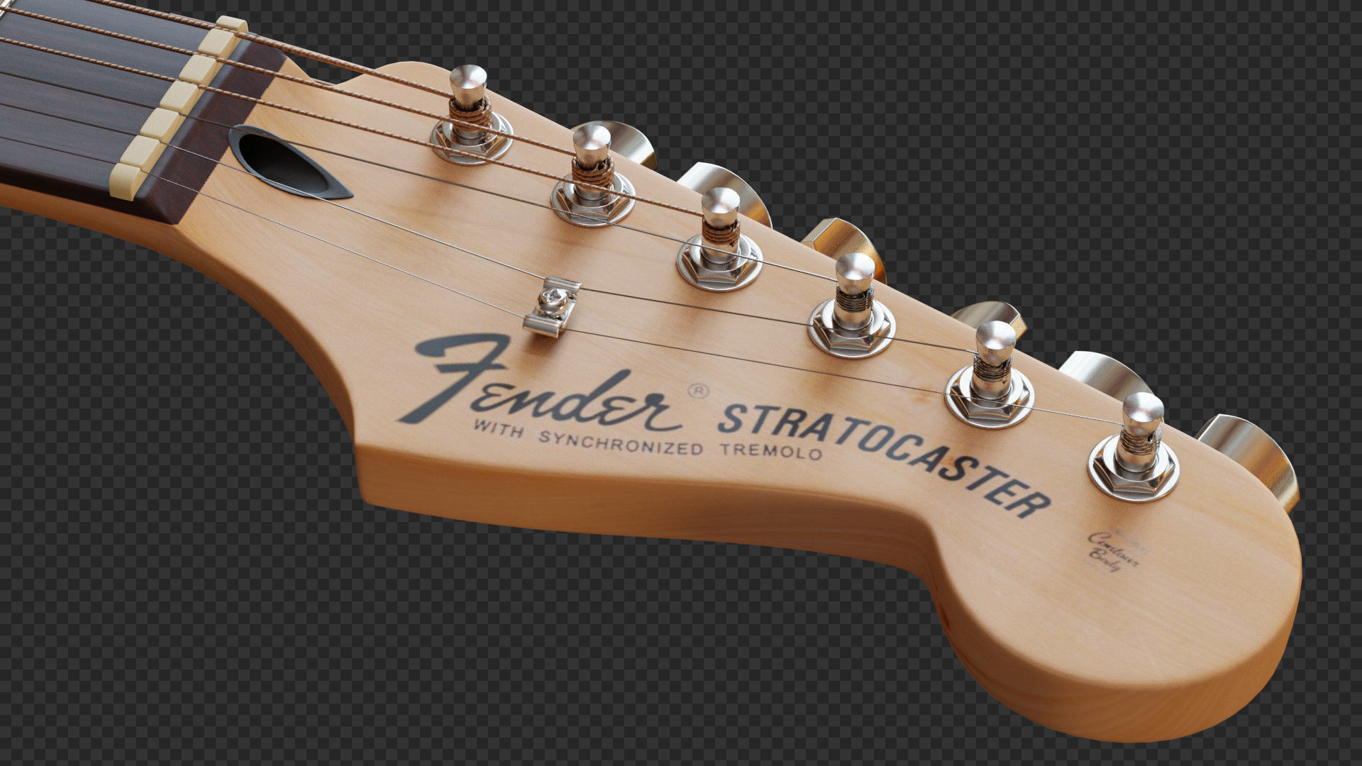 Fender Stratocaster Electric Guitar 3D model_8