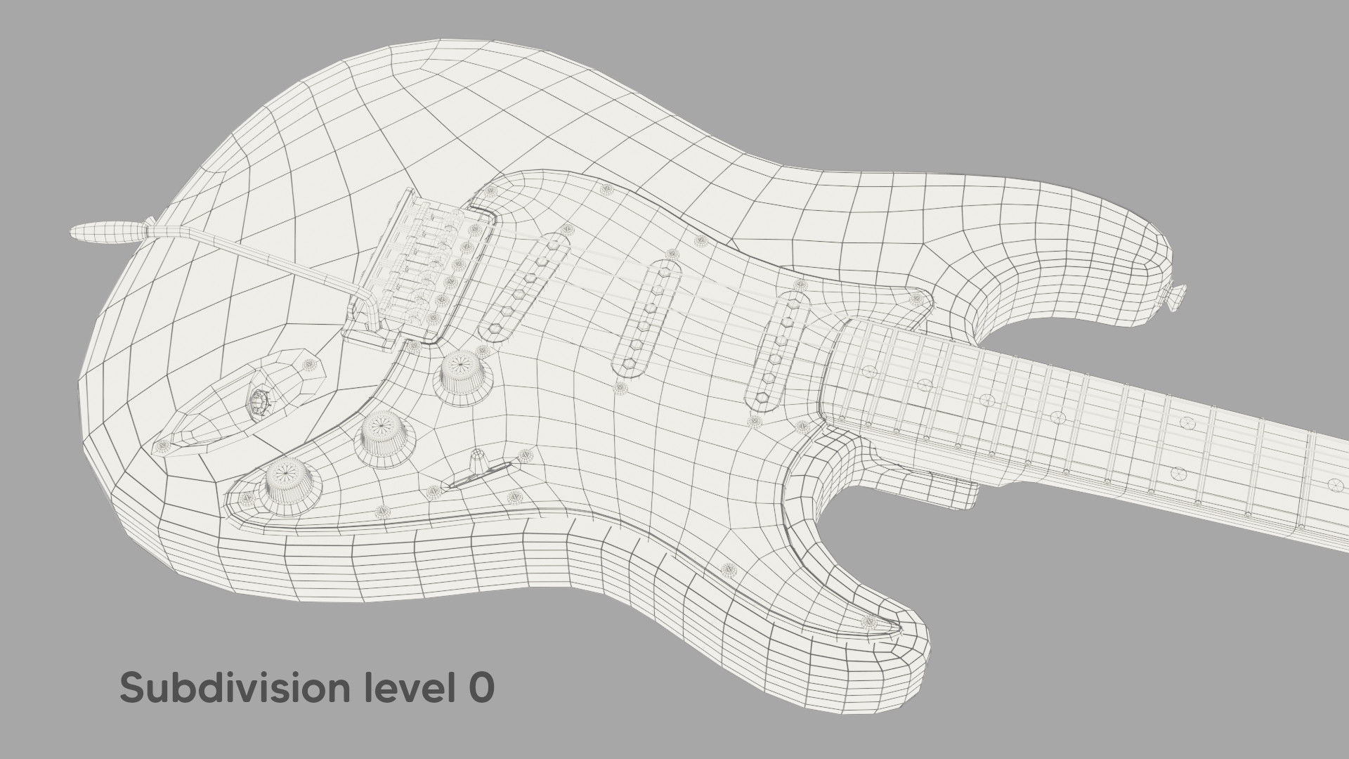 Fender Stratocaster Electric Guitar 3D model_10