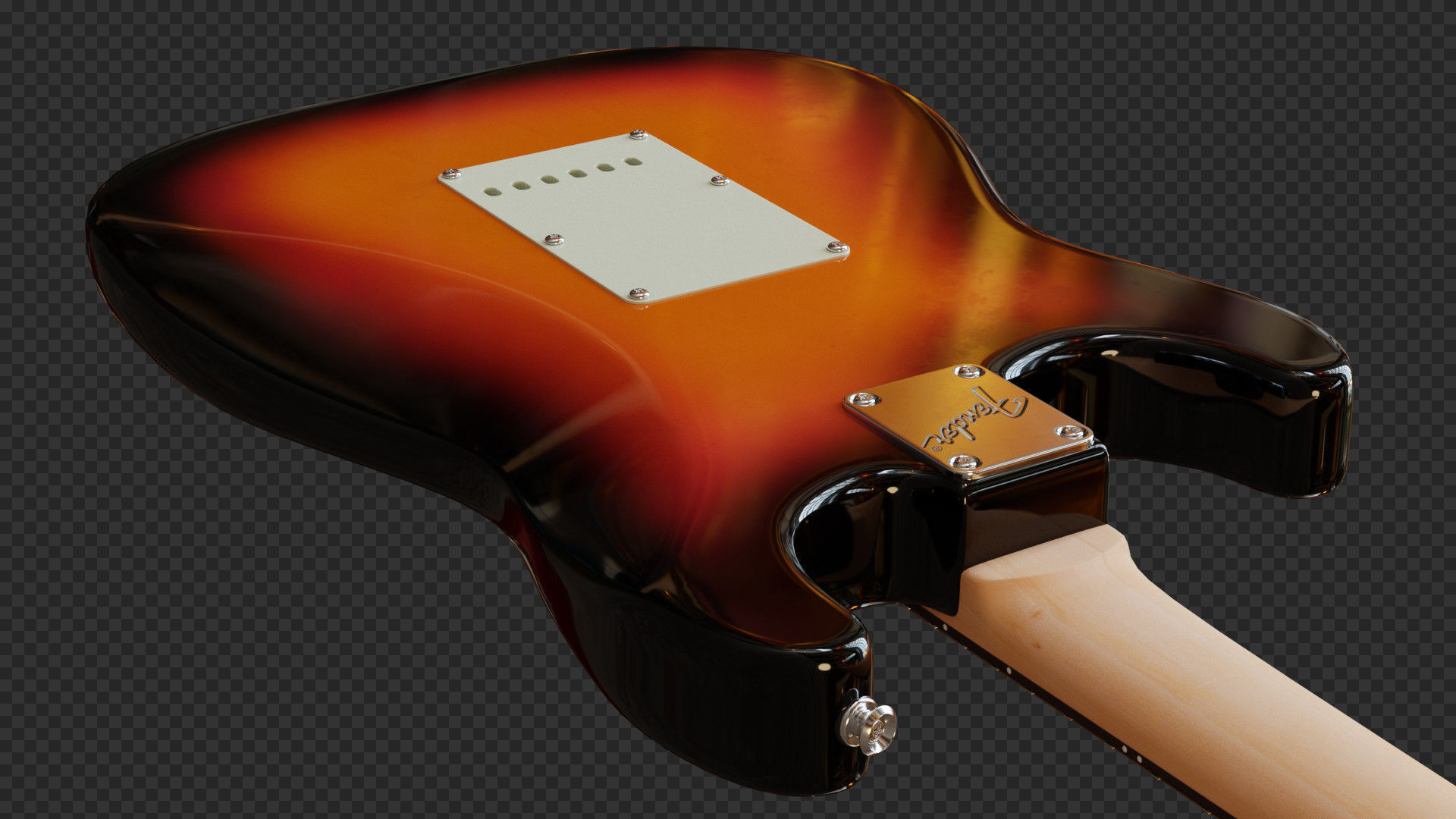 Fender Stratocaster Electric Guitar 3D model_3