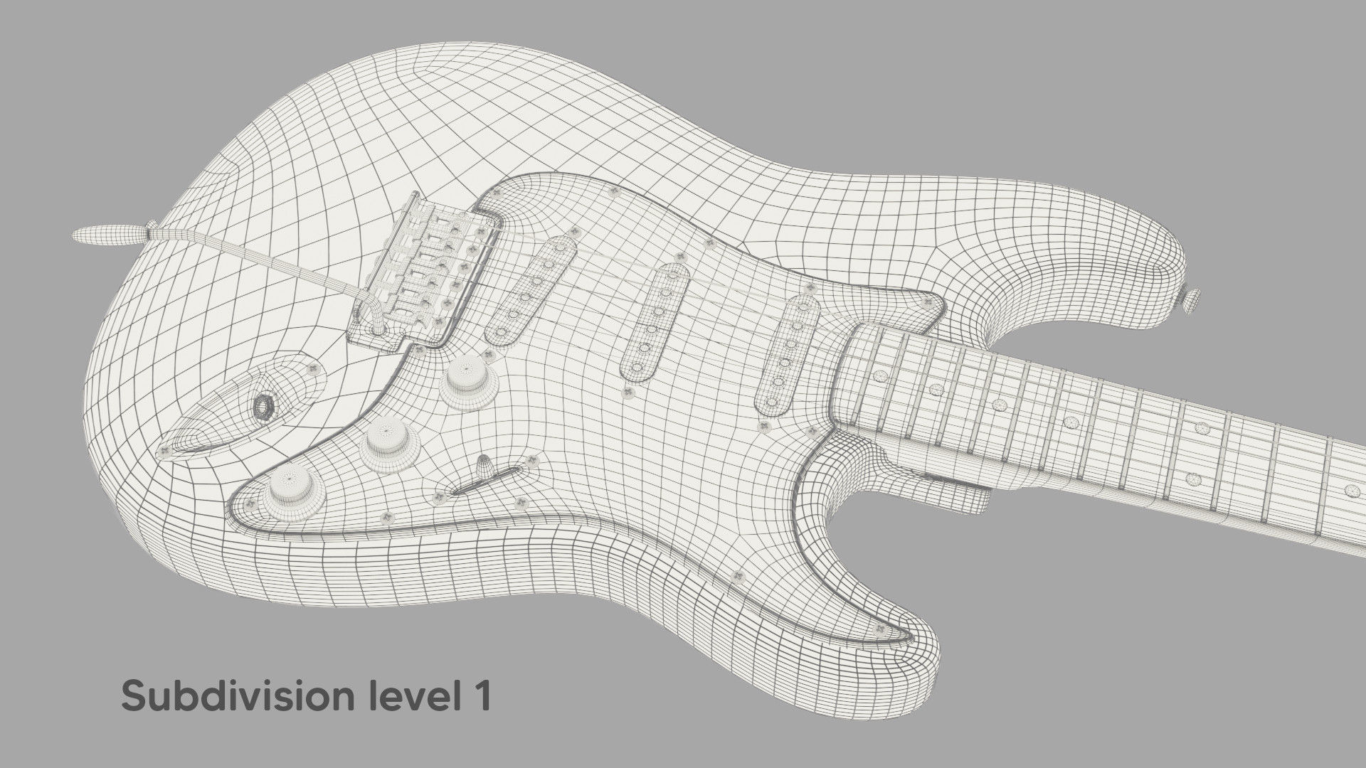 Fender Stratocaster Electric Guitar 3D model_11