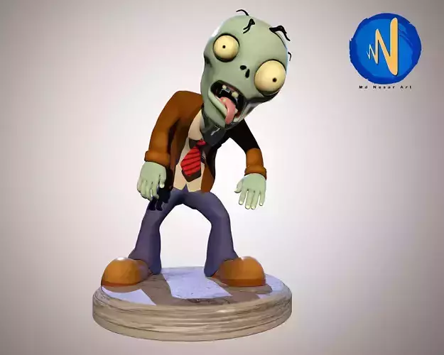Stylized Zombie Character Rigged Animated Low-poly 3D model