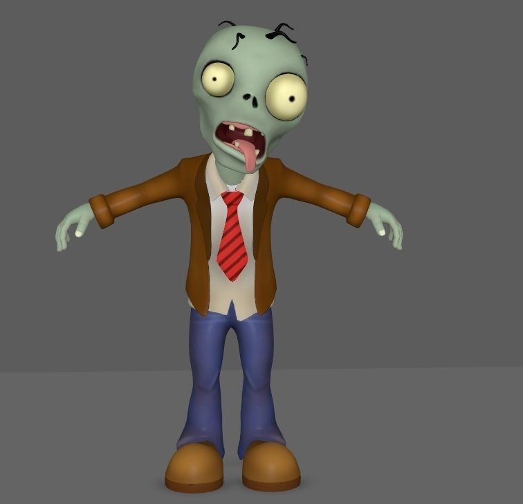Stylized Zombie Character Rigged Animated Low-poly 3D model_13