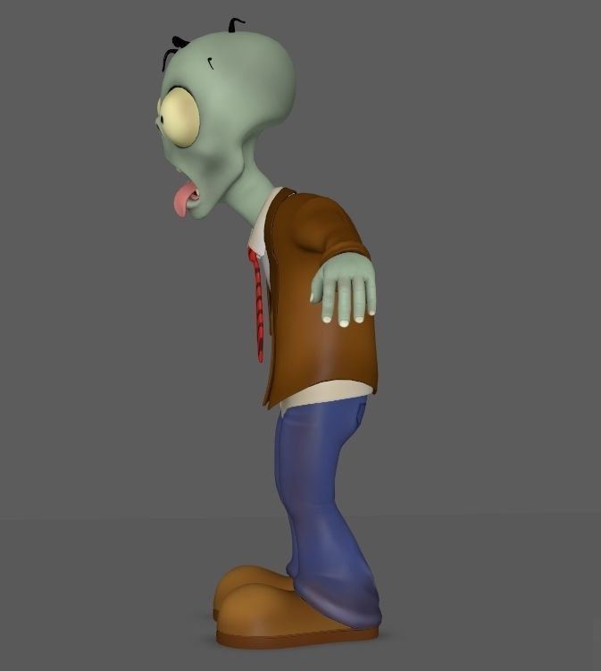 Stylized Zombie Character Rigged Animated Low-poly 3D model_14