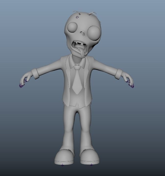 Stylized Zombie Character Rigged Animated Low-poly 3D model_12