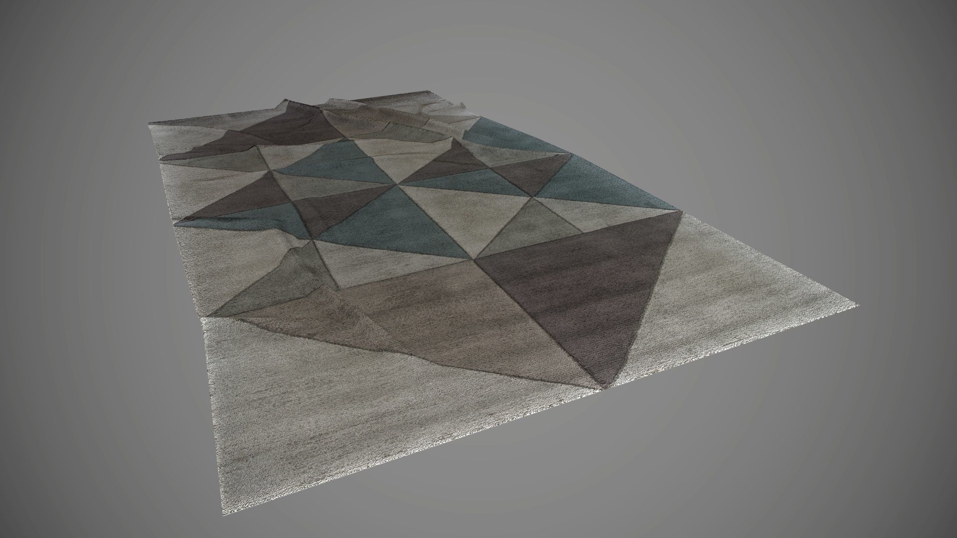 Low poly carpet 1 PBR rug with triangles Low-poly 3D model_5
