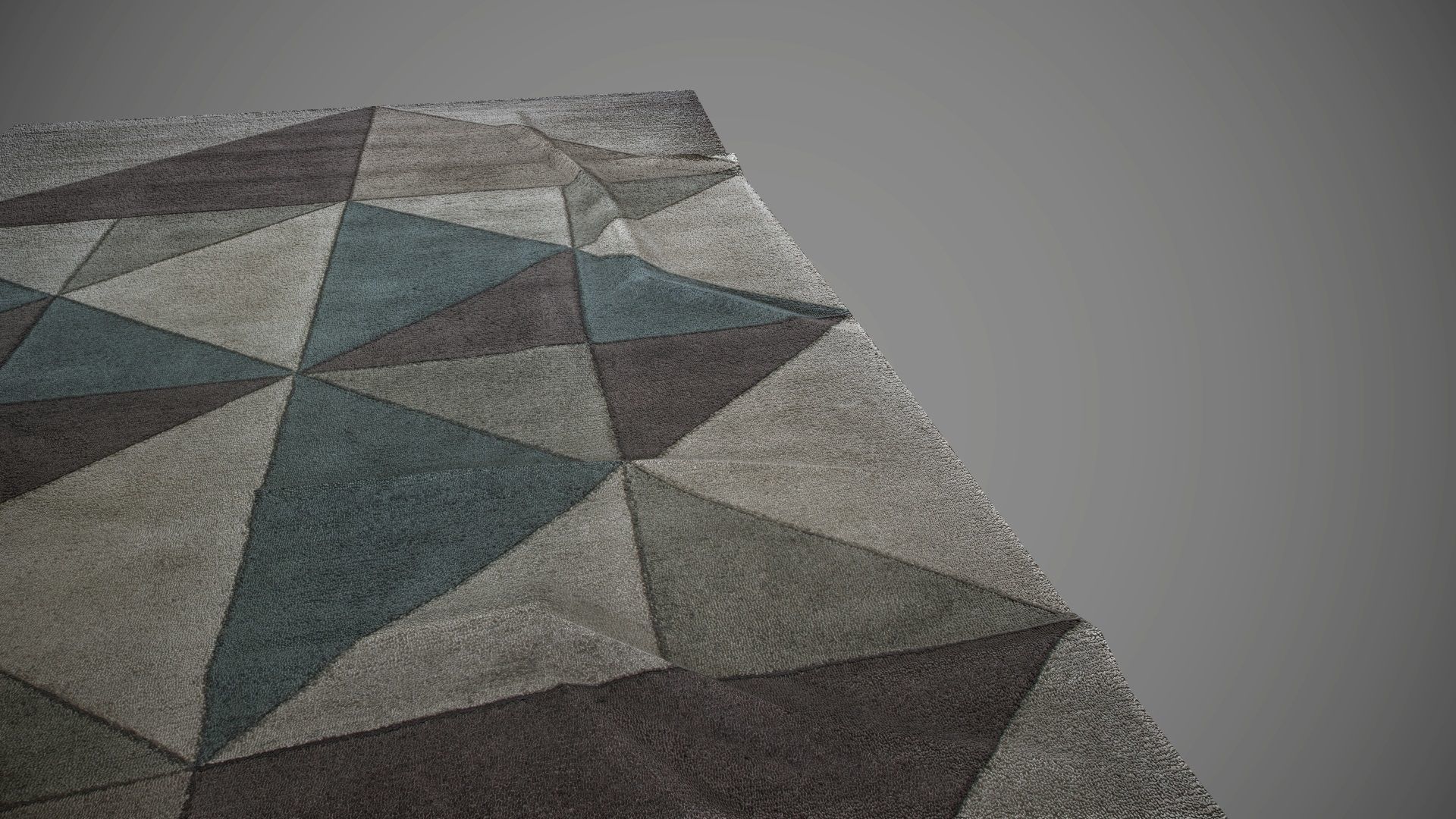Low poly carpet 1 PBR rug with triangles Low-poly 3D model_8