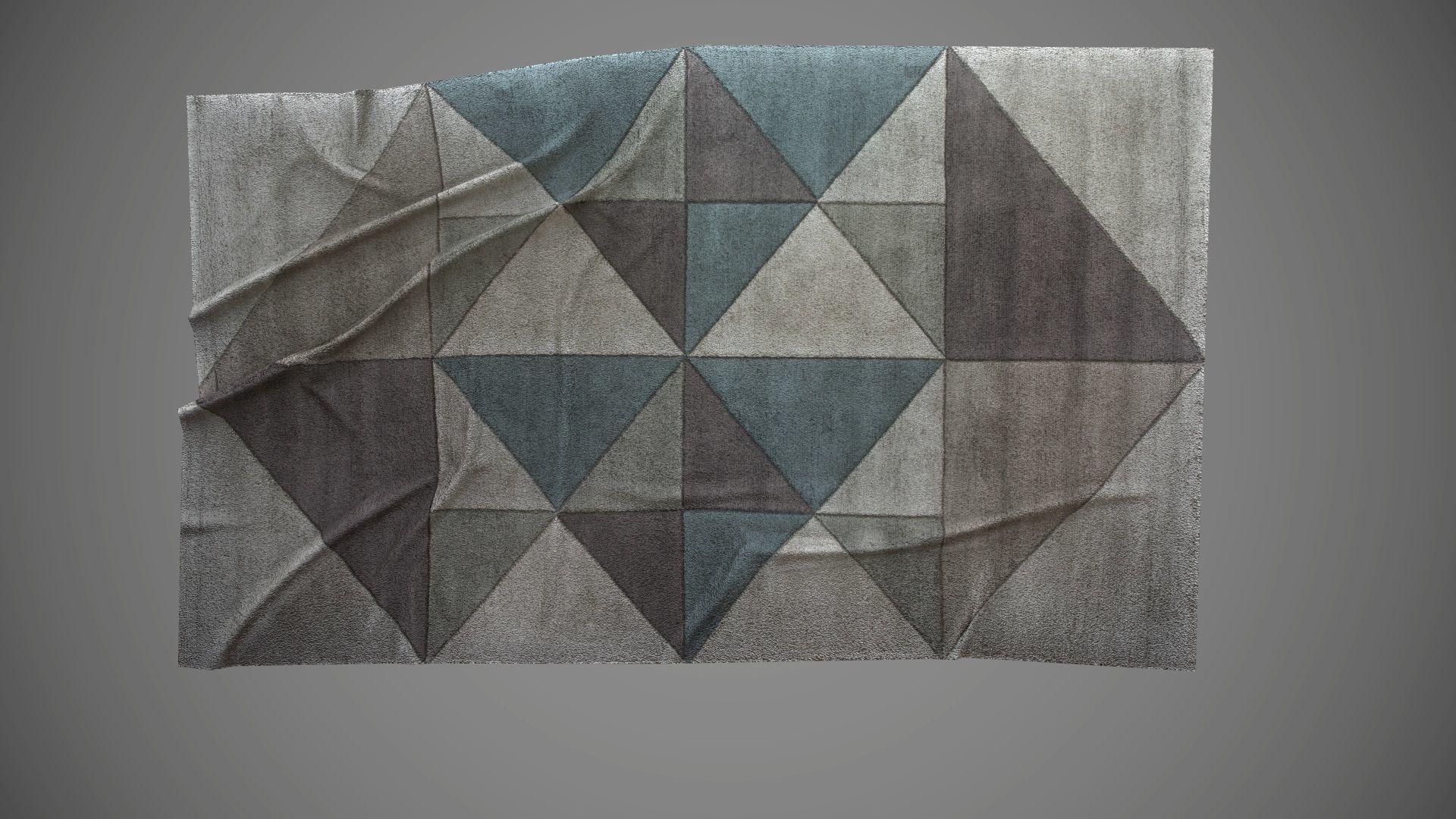 Low poly carpet 1 PBR rug with triangles Low-poly 3D model_6