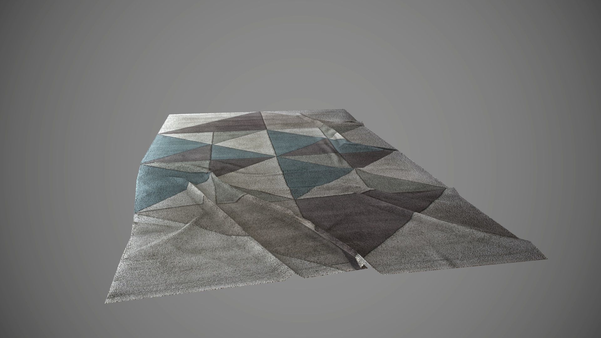 Low poly carpet 1 PBR rug with triangles Low-poly 3D model_3
