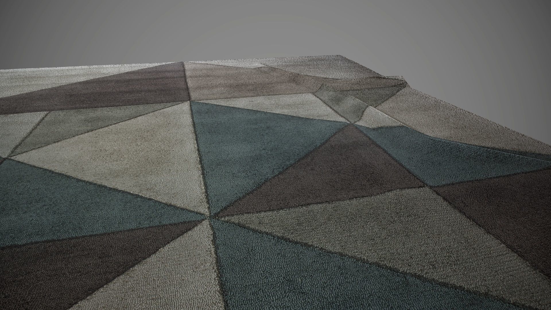 Low poly carpet 1 PBR rug with triangles Low-poly 3D model_9