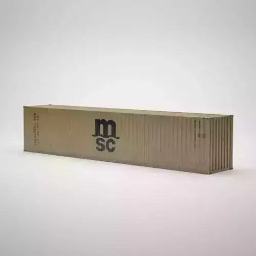 Cargo Container - MSC - Contenedor de carga 3D model