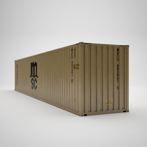 Cargo Container - MSC - Contenedor de carga 3D model_2