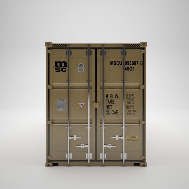 Cargo Container - MSC - Contenedor de carga 3D model_7