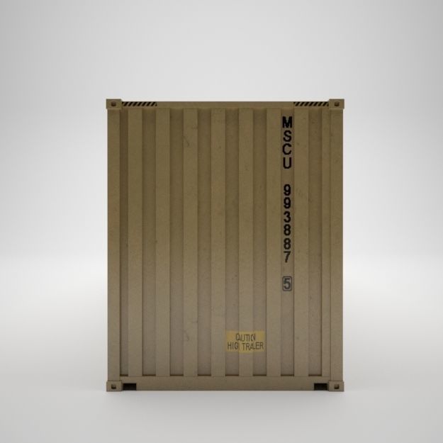Cargo Container - MSC - Contenedor de carga 3D model_6