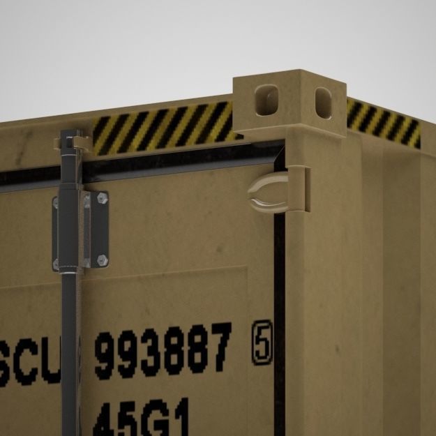 Cargo Container - MSC - Contenedor de carga 3D model_5