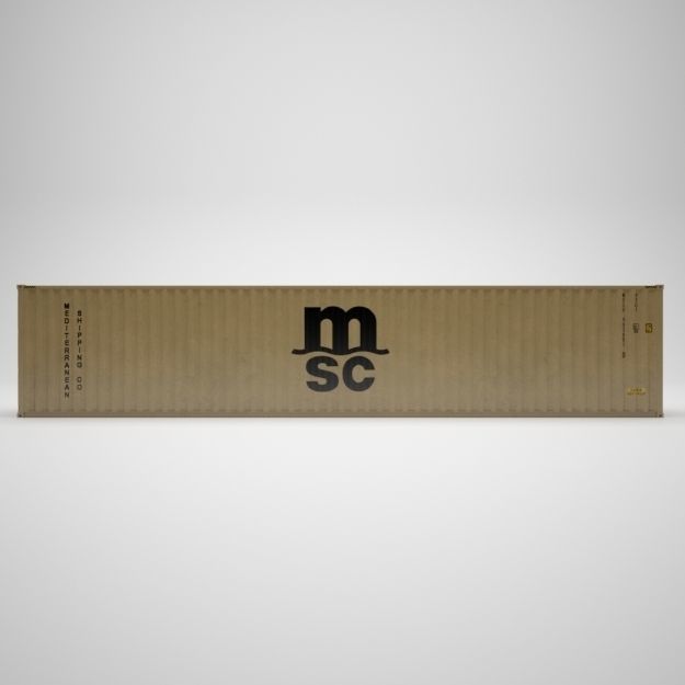 Cargo Container - MSC - Contenedor de carga 3D model_8